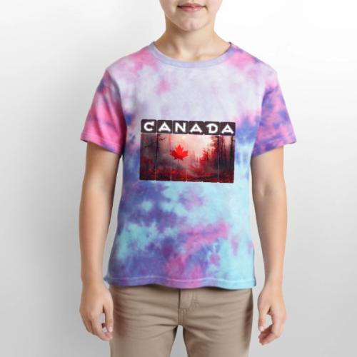 Canada Nature Vibes - Kid's Tie Dye T-Shirt