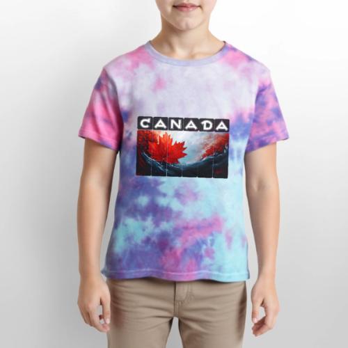 Canada Icon in Color - Kid's Tie Dye T-Shirt