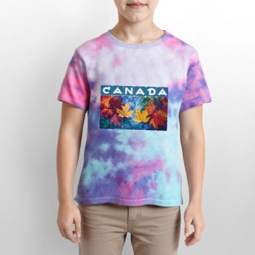 Canada in Brushstrokes - Kid's Tie Dye T-Shirt