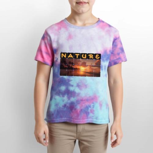 Nature: Sunset Serenity - Kid's Tie Dye T-Shirt