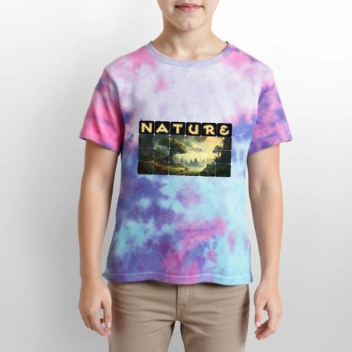 Whispers of Green Peaks - Kid's Tie Dye T-Shirt
