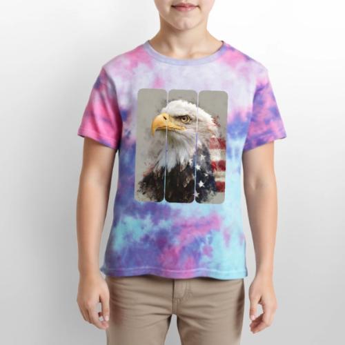 USA: Eagle of the Free - Kid's Tie Dye T-Shirt