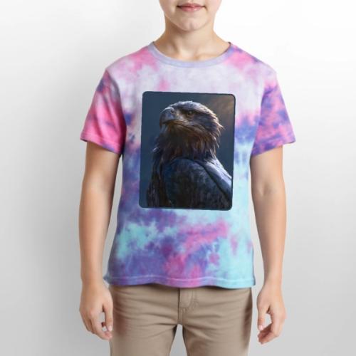 Majestic Eagle Cinematic Portrait Design - Kid's Tie Dye T-Shirt