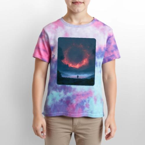 Supernova Reflection Space Scene - Kid's Tie Dye T-Shirt