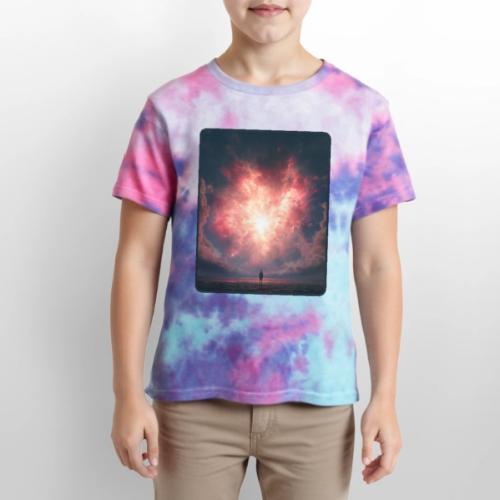 Supernova Sky Sci-Fi Artwork - Kid's Tie Dye T-Shirt