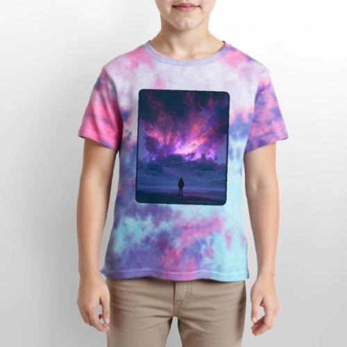 Cosmic Supernova Night Design - Kid's Tie Dye T-Shirt