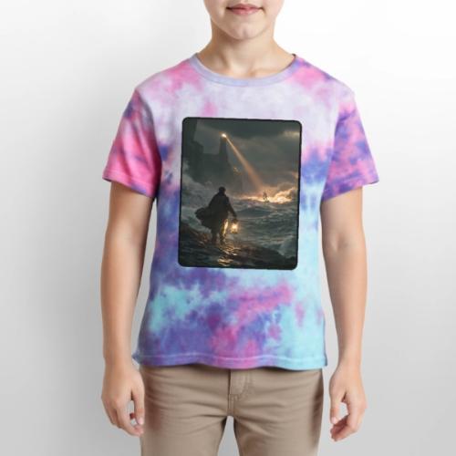 The Lone Lightkeeper's Beacon - Kid's Tie Dye T-Shirt