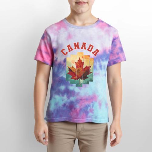 Canada’s Artistic Emblem - Kid's Tie Dye T-Shirt