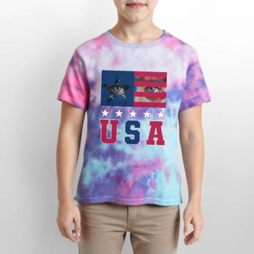 Stars and Vision USA - Kid's Tie Dye T-Shirt