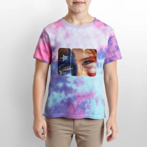 USA: Patriot Gaze - Kid's Tie Dye T-Shirt