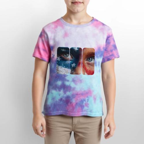USA: Star-Spangled Glance - Kid's Tie Dye T-Shirt