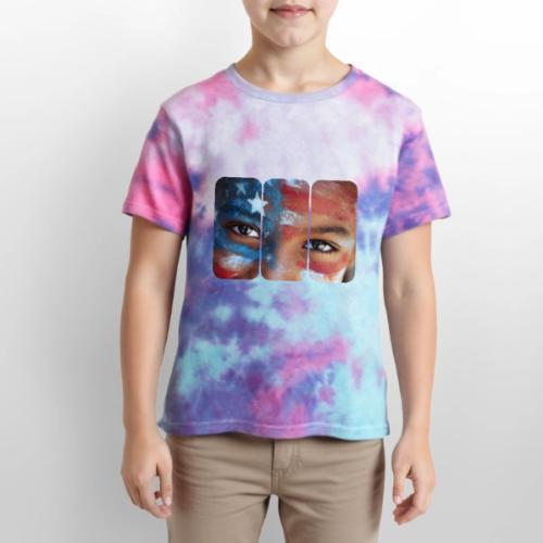 USA: Eyes of the Flag - Kid's Tie Dye T-Shirt