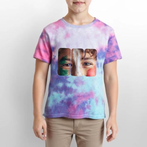 Mexico: Three Stripes of Pride - Kid's Tie Dye T-Shirt