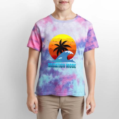 Vacation mode: Sunset Escape - Kid's Tie Dye T-Shirt