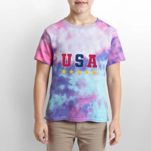 USA Varsity Stars - Kid's Tie Dye T-Shirt