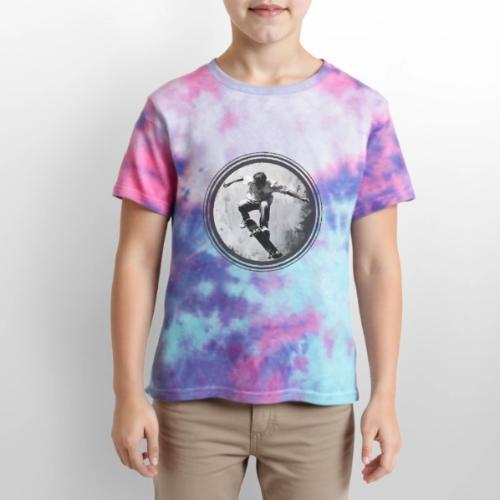 Skateboarding Vibes Only - Kid's Tie Dye T-Shirt