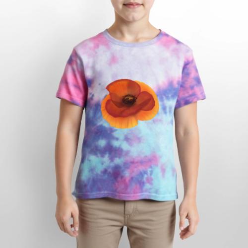 Vivid poppy - Kid's Tie Dye T-Shirt