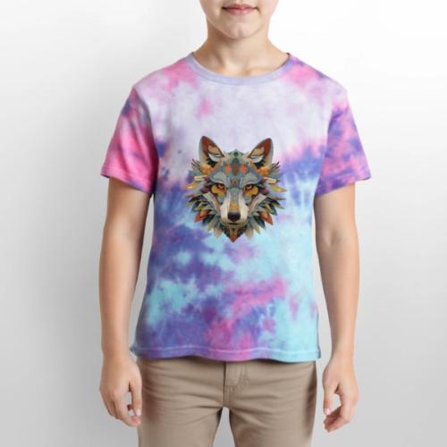 Spectrum Wolf Vision - Kid's Tie Dye T-Shirt