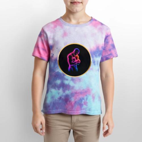 Boxing: Neon Power Guard - Kid's Tie Dye T-Shirt