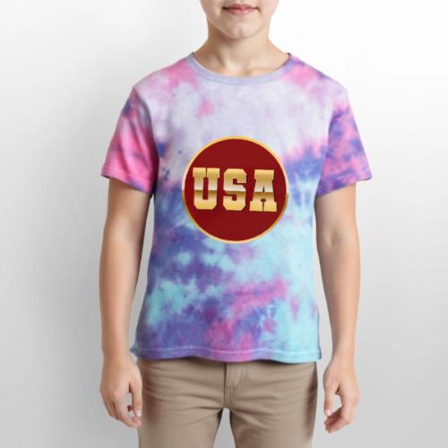 Golden USA Seal - Kid's Tie Dye T-Shirt