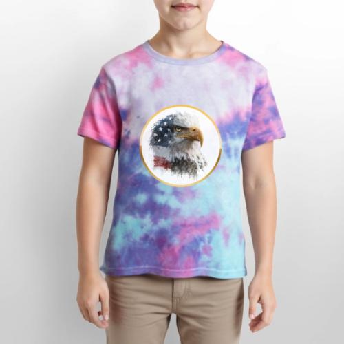 USA: Patriot Wing Emblem - Kid's Tie Dye T-Shirt