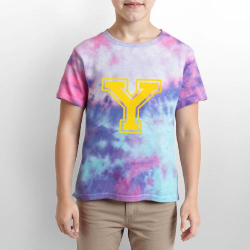 Letter Y – Capital Athletic Alphabet Monogram - Kid's Tie Dye T-Shirt