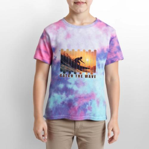 Surfing: Catch the Wave - Kid's Tie Dye T-Shirt