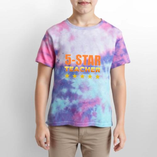 Five-Star Teacher - Kid's Tie Dye T-Shirt