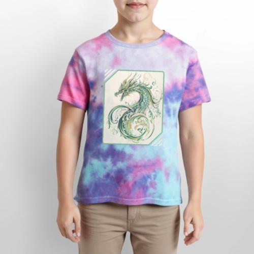 Brush of the Dragon - Kid's Tie Dye T-Shirt