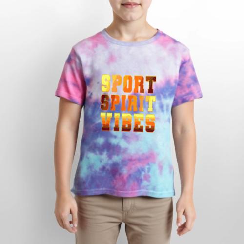 Sport Spirit Vibes Gradient - Kid's Tie Dye T-Shirt
