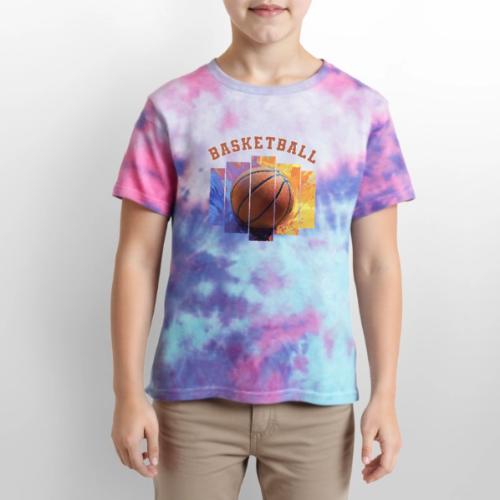 Basketball Pulse - Kid's Tie Dye T-Shirt