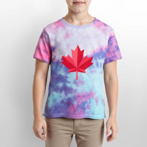 Canadian red maple leaf - Kid's Tie Dye T-Shirt