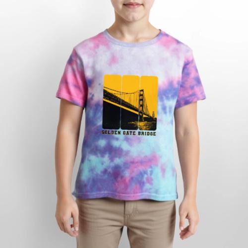 Golden Gate Bold Icon - Kid's Tie Dye T-Shirt