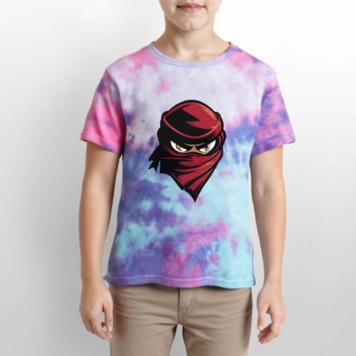 Scarlet Shadow Ninja - Kid's Tie Dye T-Shirt