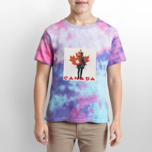 Canada: Proud Canadian Woman - Kid's Tie Dye T-Shirt