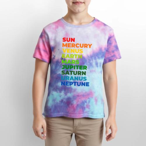 Color the solar system - Kid's Tie Dye T-Shirt