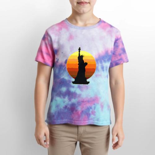 USA: Golden Horizon Liberty - Kid's Tie Dye T-Shirt