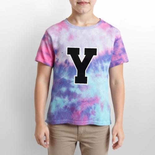 Varsity Letter Y Collegiate Alphabet Art - Kid's Tie Dye T-Shirt