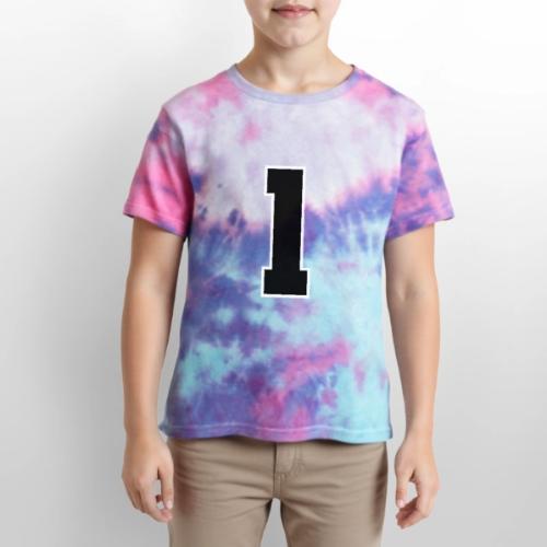 Varsity Number 1 Athletic Style - Kid's Tie Dye T-Shirt
