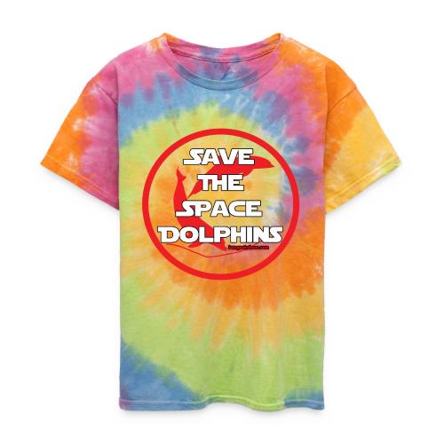 Save The Space Dolphins - Kid's Tie Dye T-Shirt