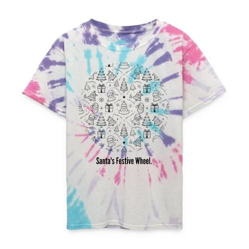 Santa's Festive Wheel T-Shirt - Kid's Tie Dye T-Shirt