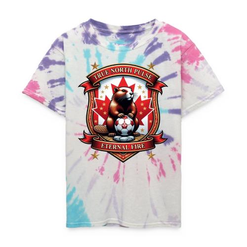 Canada Beaver Crest T-Shirt, Pride Badge Gift - Kid's Tie Dye T-Shirt