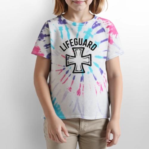 Lifeguard Cross Emblem - Kid's Tie Dye T-Shirt