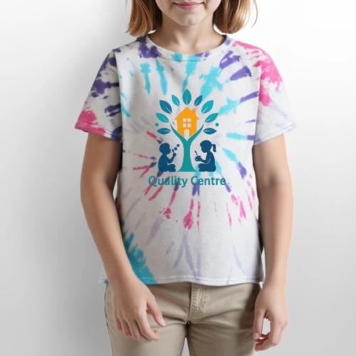 Quality Learning Center on Slim Fit Rib Women's - Kid's Tie Dye T-Shirt