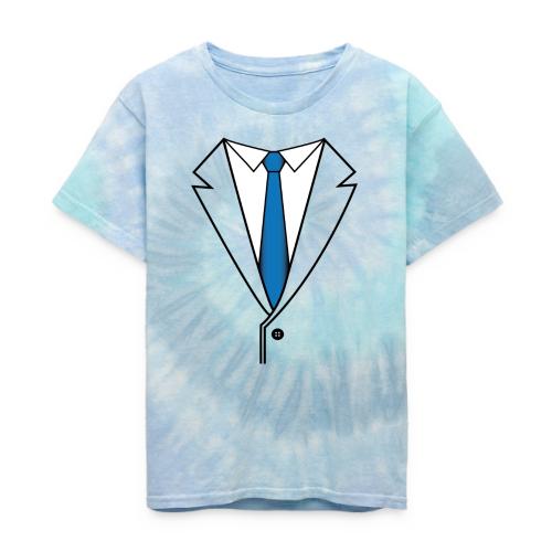 Suit with Blue Tie - Kid's Tie Dye T-Shirt