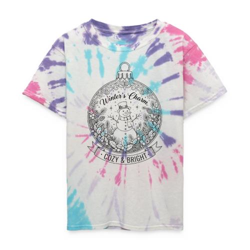Festive Snowman T-Shirt - Kid's Tie Dye T-Shirt