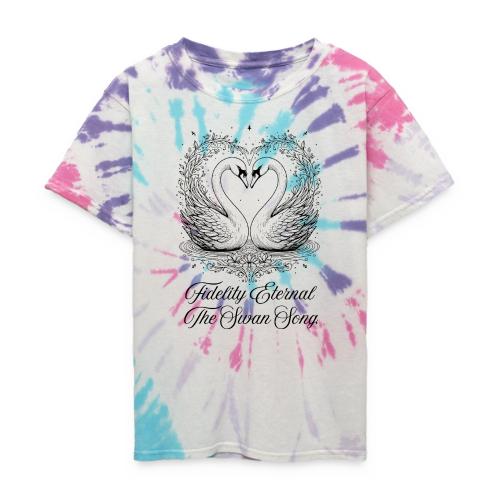 Poetic Swan T-Shirt - Kid's Tie Dye T-Shirt