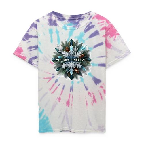 Intricate Frozen Evergreen T-Shirt - Kid's Tie Dye T-Shirt