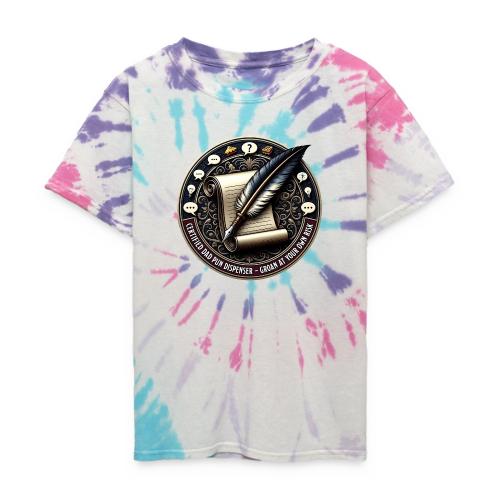 Certified Dad Pun Dispenser T Shirt - Kid's Tie Dye T-Shirt