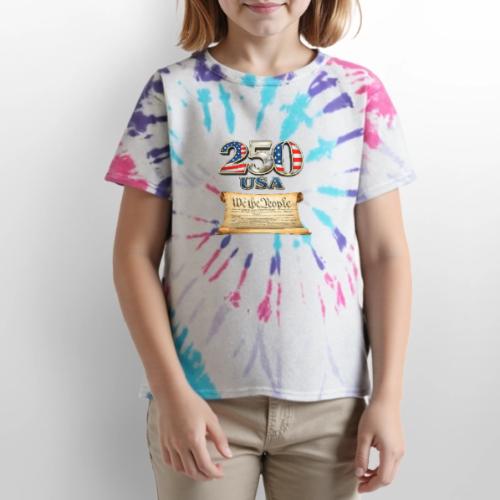 250th anniversary celebration of America - Kid's Tie Dye T-Shirt